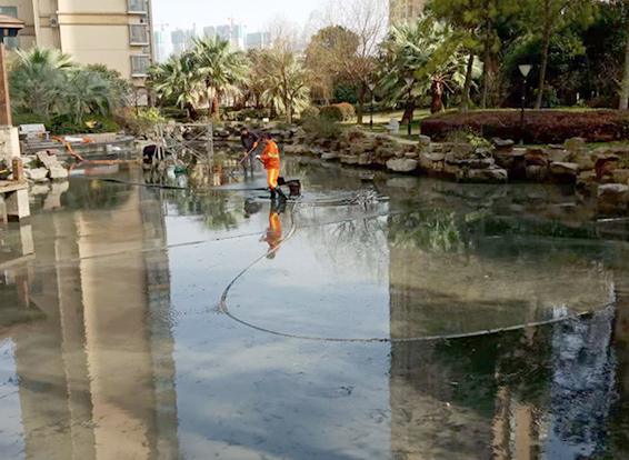 端州景观池淤泥清理